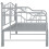 VidaXL vidaXL Pull-out Sofa Bed Frame Grey Metal for Day Sleeping Sleepover Guest 6