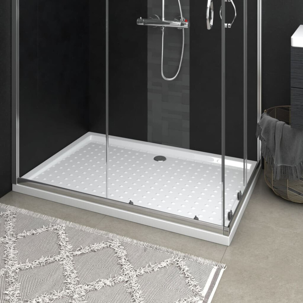 Vidaxl Shower Base Tray With Dots 80X120x4 Cm Abs Bath Receptor Bathroom White