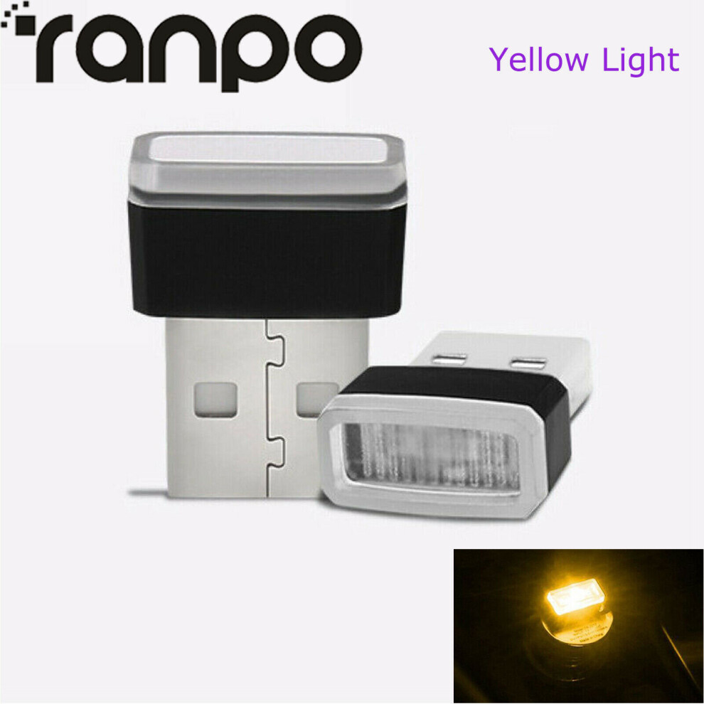 () Mini Flexible Usb Led Interior Car Strip Neon Car Atmosphere Lamp Yellow/Light 6438134195615