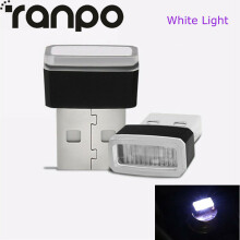 (White) Mini Flexible USB LED Light Interior Car Strip Neon Car Atmosphere Lamp