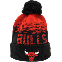 New Era Chicago Bulls NBA Basketball Winter Warm Beanie Bobble Hat - Black
