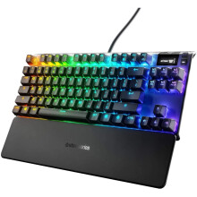 SteelSeries Apex 7 TKL Mechanical Gaming Keyboard, OLED Display, Red Switches, American QWERTY Layout