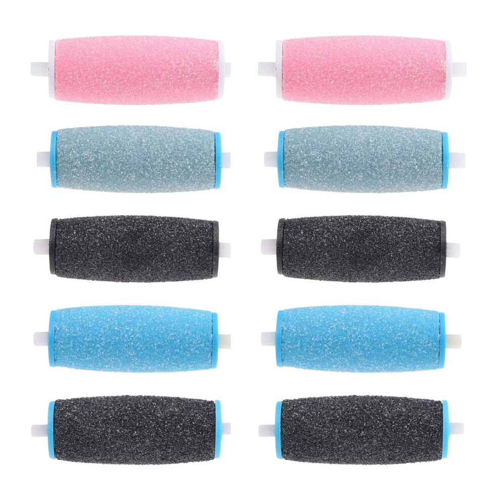 Kare & Kind Compatible Replacement Roller Heads For Amope Pedi Perfect Electronic Foot File - Extra Coarse (4X) And Regular Coarse (6X) - Callus Removal - Smooth