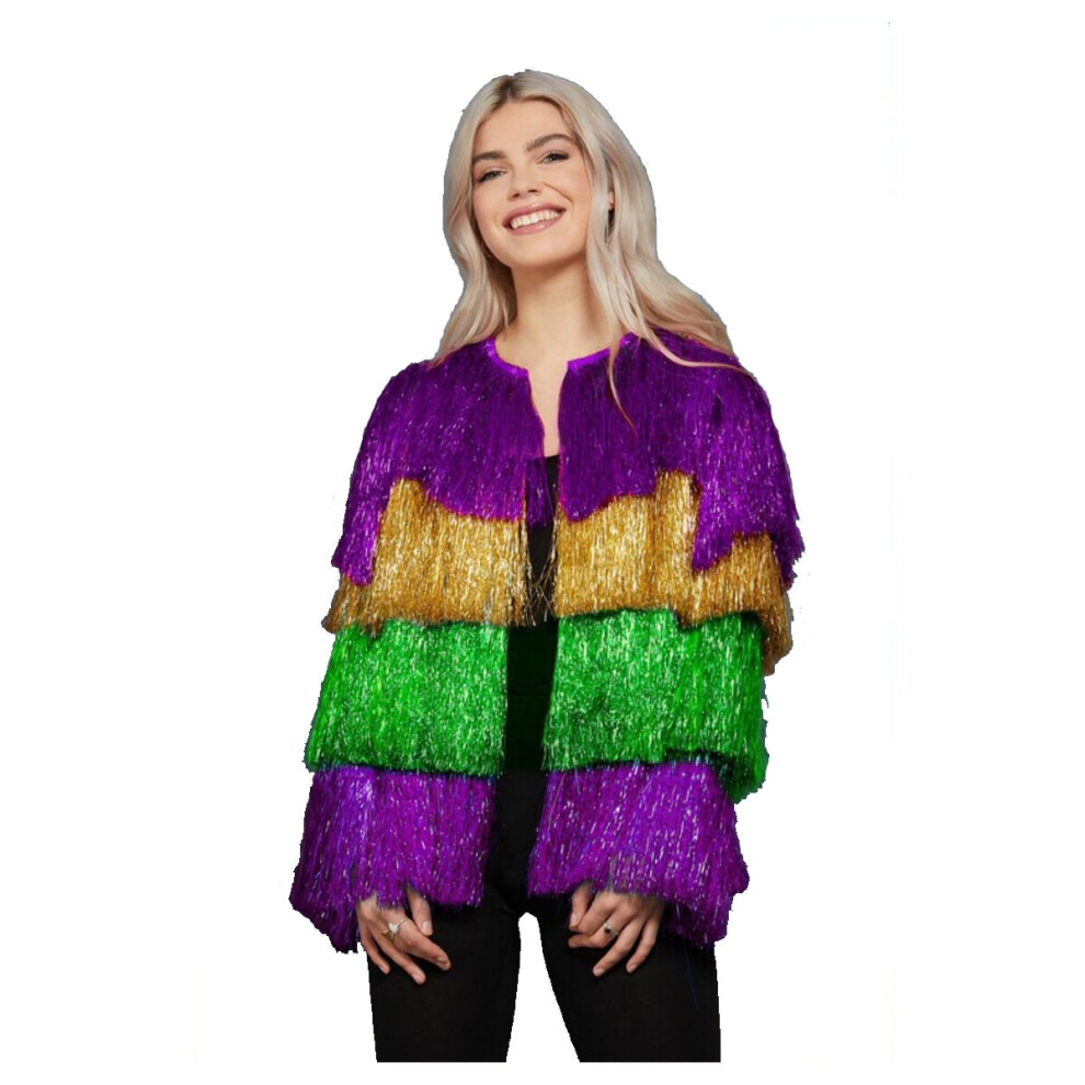 (L/XL) Fever Tinsel Mardi Gras Jacket - S/M & L/XL