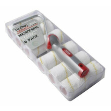 PRODEC ADVANCE 6 Pack Mini Roller 4" Short Pile Microfibre Fat Core
