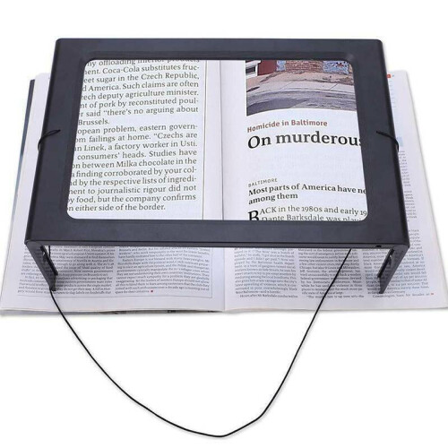 Home Large Hands Free Magnifying Glass With LED Light Magnifier Reading Finding 2