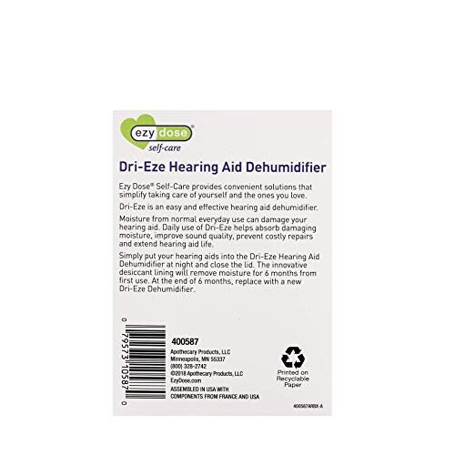 Ezy Dose, Selbstfürsorge, Dri-Eze Hörgerät-Entfeuchtungskit, 2 Stück 2