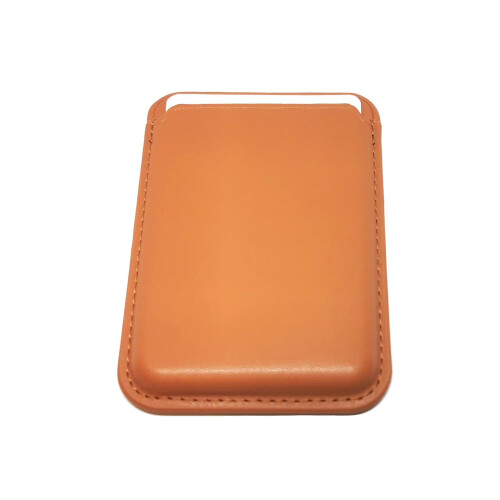 PU Leather Magnetic Wallet Card Holder Compatible for Magsafe iPhone 12/Pro/Max/Mini - Brown