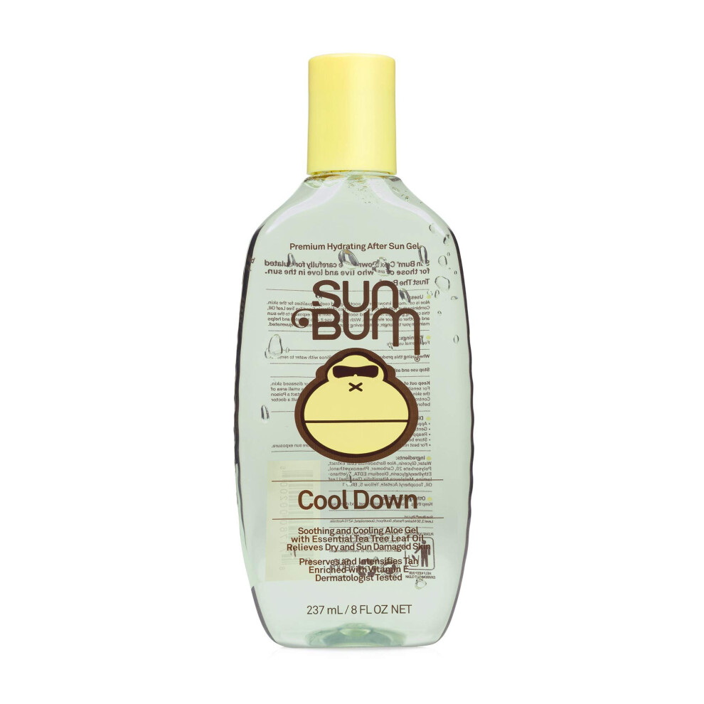 Sun Bum Cool Down Aloe Vera Gel | Vegan And Hypoallergenic After Sun Care With Cocoa Butter To Soothe And Hydrate Sunburn Pain Relief | 8 Oz, Model:su