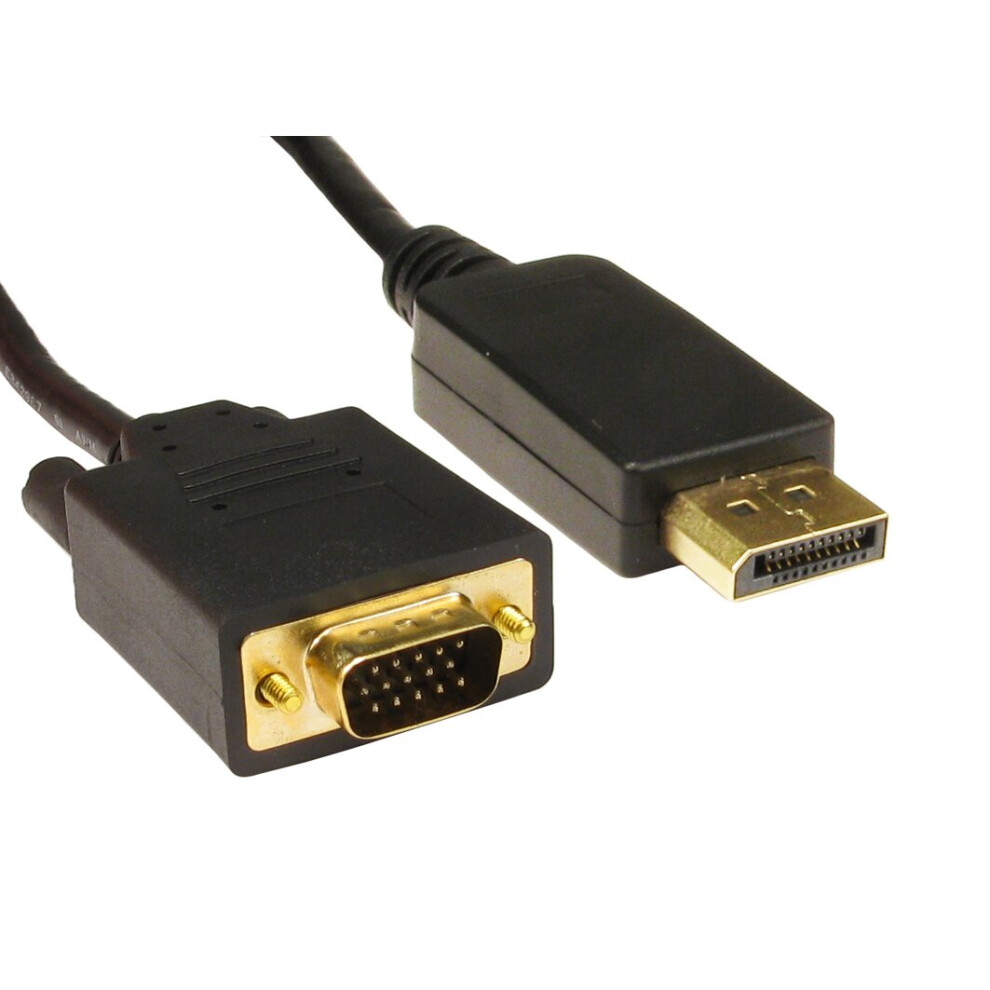 Cables Direct Displayport - Vga, 1M Vga (D-Sub) Black 5055781225819