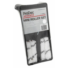 PRODEC ADVANCE Mini Roller Set 4" Medium Pile Microfibre Roller Frame Paint Tray