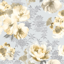 Catherine Lansfield Dramatic Floral Ochre Wallpaper Bedroom Living Room Wallpaper Roll
