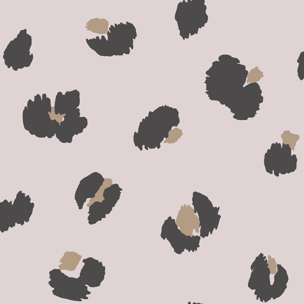 Pink Large Leopard Spot Wallpaper Holden Animal Print Black Gold Metallic