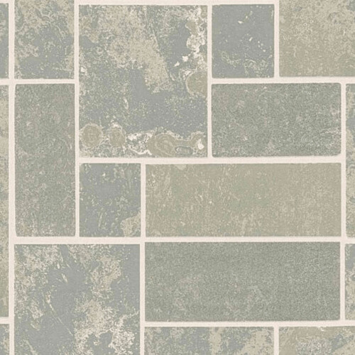 H2O Grey Tile Wallpaper Metallic Marble Kitchen Bathroom Glitter Silver