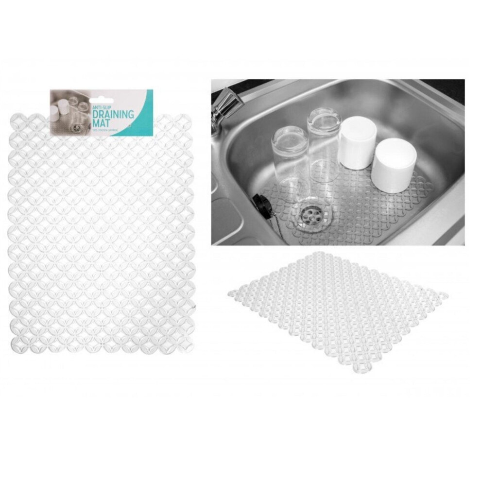 PVC Sink Liner Anti-Slip Mat Drain Mat Kitchen Protector Safeguard