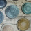 Muriva Table Mosaic Plate Wallpaper Muriva Wood Effect Paste The Wall Blue 1