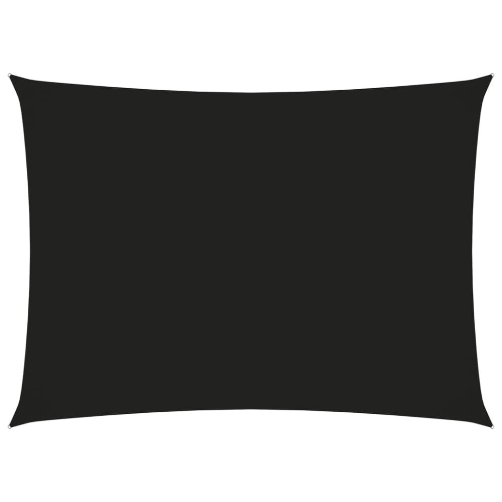 Vidaxl Sunshade Sail Oxford Fabric Rectangular 2X3.5 M Black Sunscreen Patio
