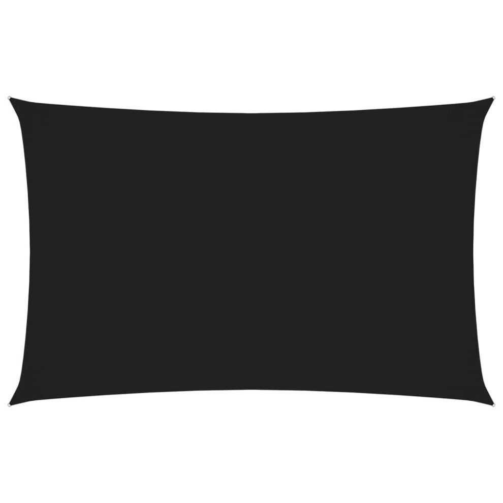 Vidaxl Sunshade Sail Oxford Fabric Rectangular 3X6 M Black Sunscreen Patio