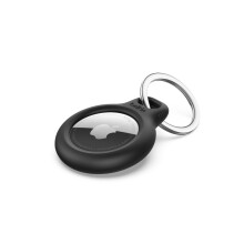 Belkin F8W973 Apple AirTag Secure Holder Protective Cover Case with Key Ring - Black