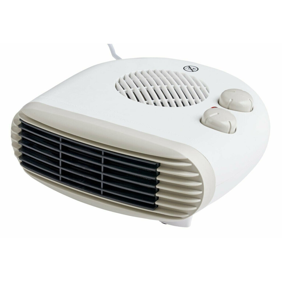 Challenge 2kW Flat Fan Heater - White