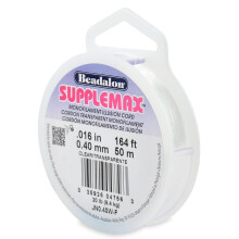 Beadalon Supplemax 0.40 mm (0.016") Nylon Bead Stringing Material, 50 m (164 ft), Clear Monofilament Illusion Cord