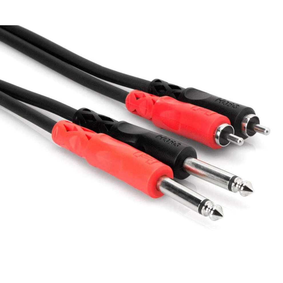 Hosa Cpr-204 Dual 1/4" Ts To Dual Rca Stereo Interconnect Cable, 4 Meters 728736010291