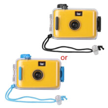 (Yellow) Underwater Waterproof Camera Mini Cute With Housing Case