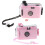 (pink) Underwater Waterproof Camera Mini Cute With Housing Case 1