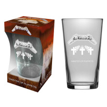 Metallica Beer Glass Master Of Puppets Album Band Logo new Official Boxed