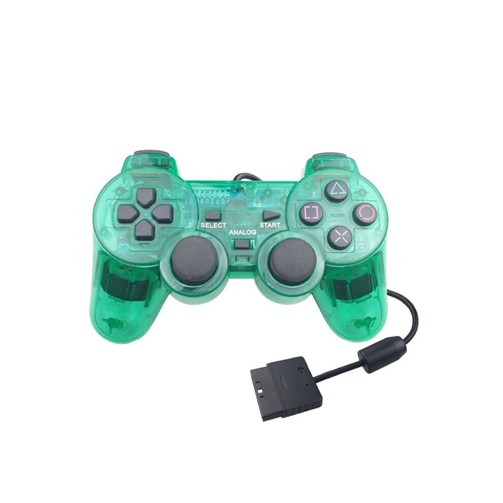 PS2 Wired Controller Transparent Green