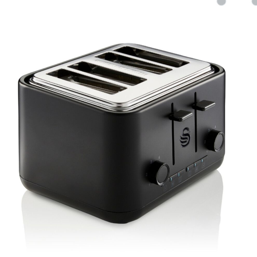 Swan Stealth 4 Slice Toaster Black