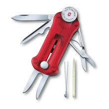 Herramienta multifuncional - Victorinox - Herramienta de Golf - 10 Funciones - Rojo transparente - Accesorio de Golfista