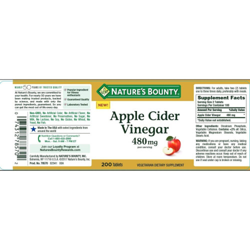 Nature's Bounty, Κρέμα Οξίνης, 480 mg, 200 Φύλλα (240 mg ανά Φύλλο) 2