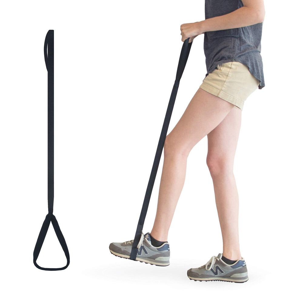 RMS 35 Inch Long Leg Lifter - Durable & Rigid Hand Strap & Foot Loop - Ideal Mobility Tool for Wheelchair, Hip & Knee Replacement Surgery (35 Inch Lon