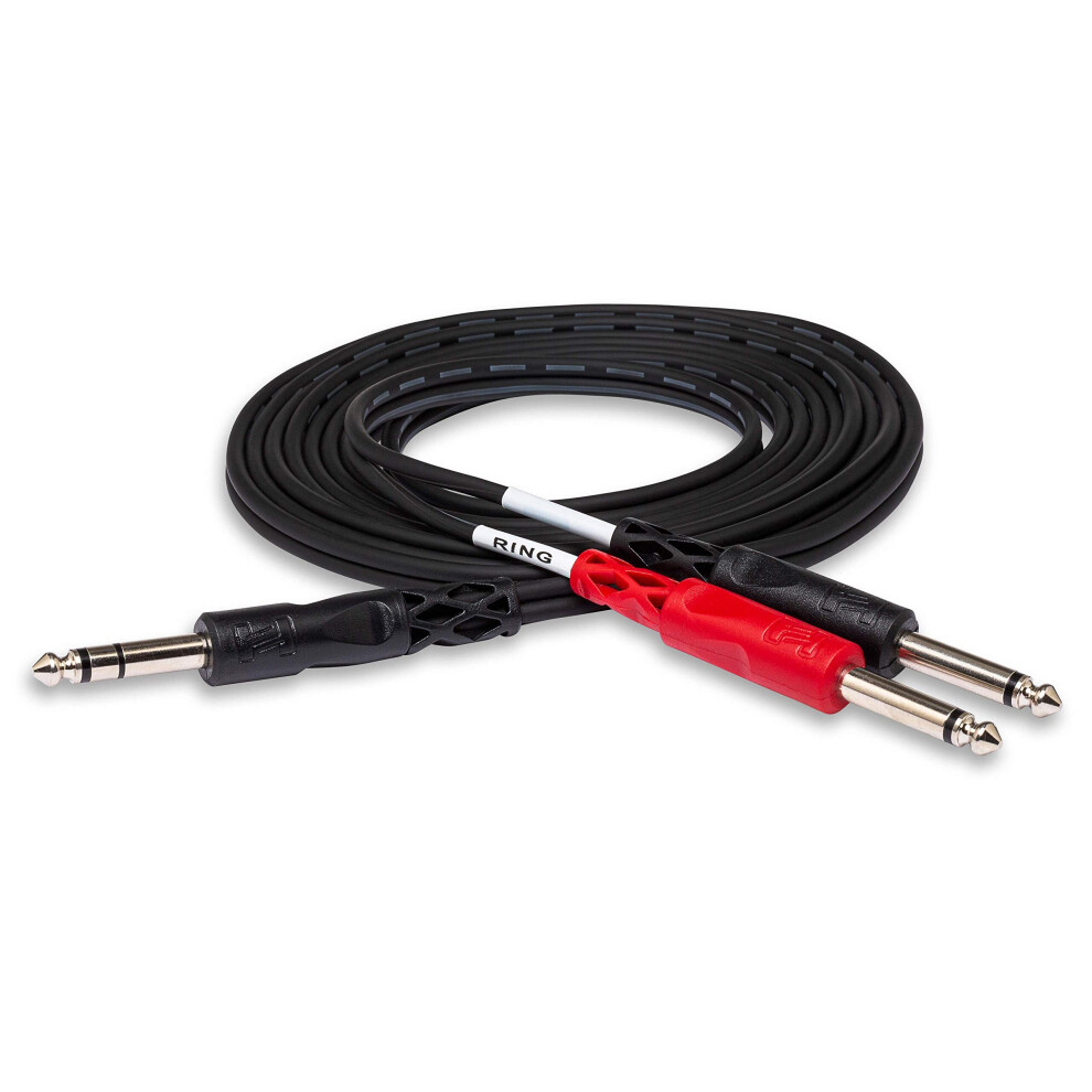 Hosa Stp-202 1/4" Trs To Dual 1/4" Ts Insert Cable, 2 Meters 971476202239