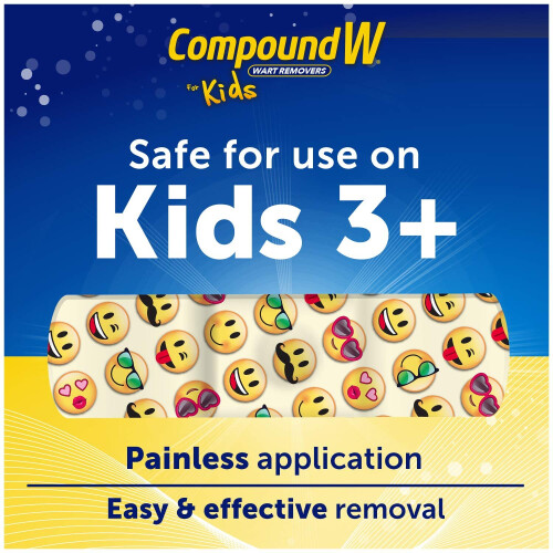 Compound W One Step Wart Remover Strips for Kids, 10 Medicated Strips 2