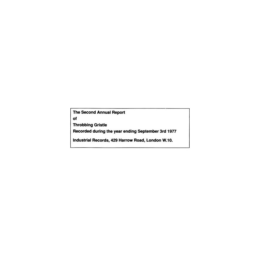 The Second Annual Report - Throbbing Gristle - CD