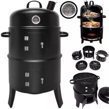 Black Barbecue BBQ Smoker Grill with Termometer, Best