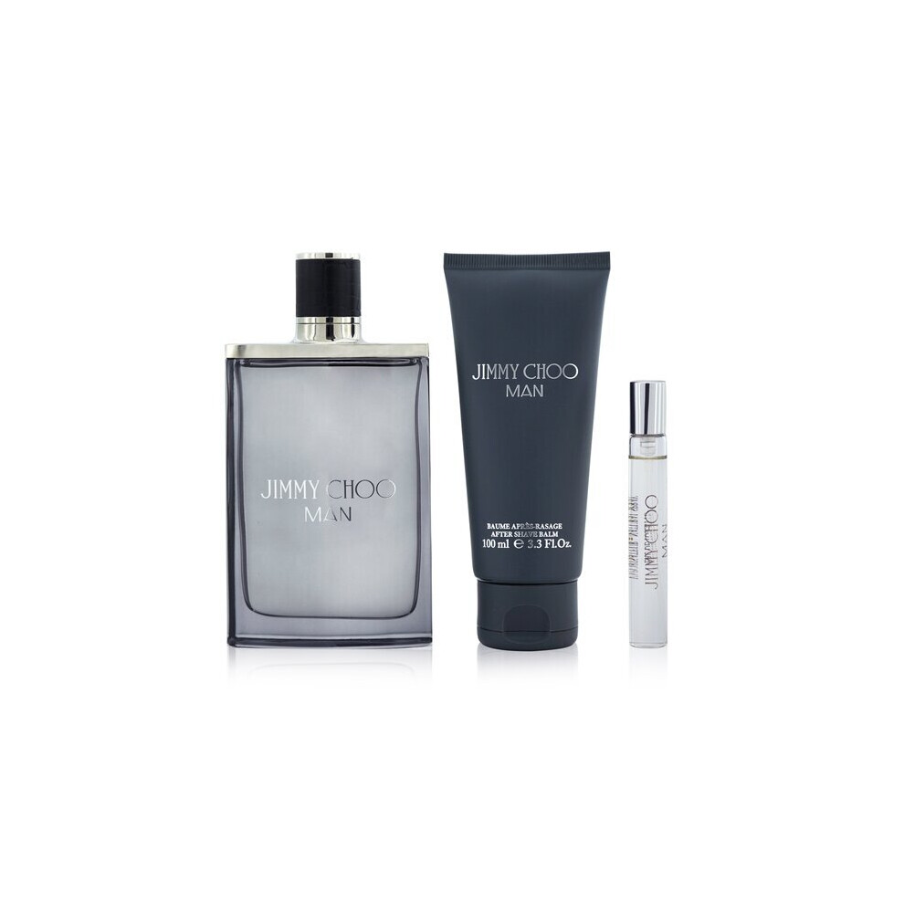 Jimmy Choo Coffret: Eau De Toilette Spray 100ml/3.4oz + Eau De Toilette Spray 7.5ml/0.25oz + After Shave Balm 100ml/3.3o