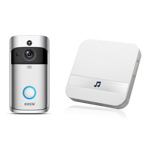 (white, EU plug) Wireless Wifi Door Bell 2