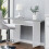 Living And Home (White & Grey) Rectangular Console Dining Table with Storage Shelf 3