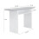 Living And Home (White & Grey) Rectangular Console Dining Table with Storage Shelf 4