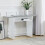 Living And Home (White & Grey) Rectangular Console Dining Table with Storage Shelf 1