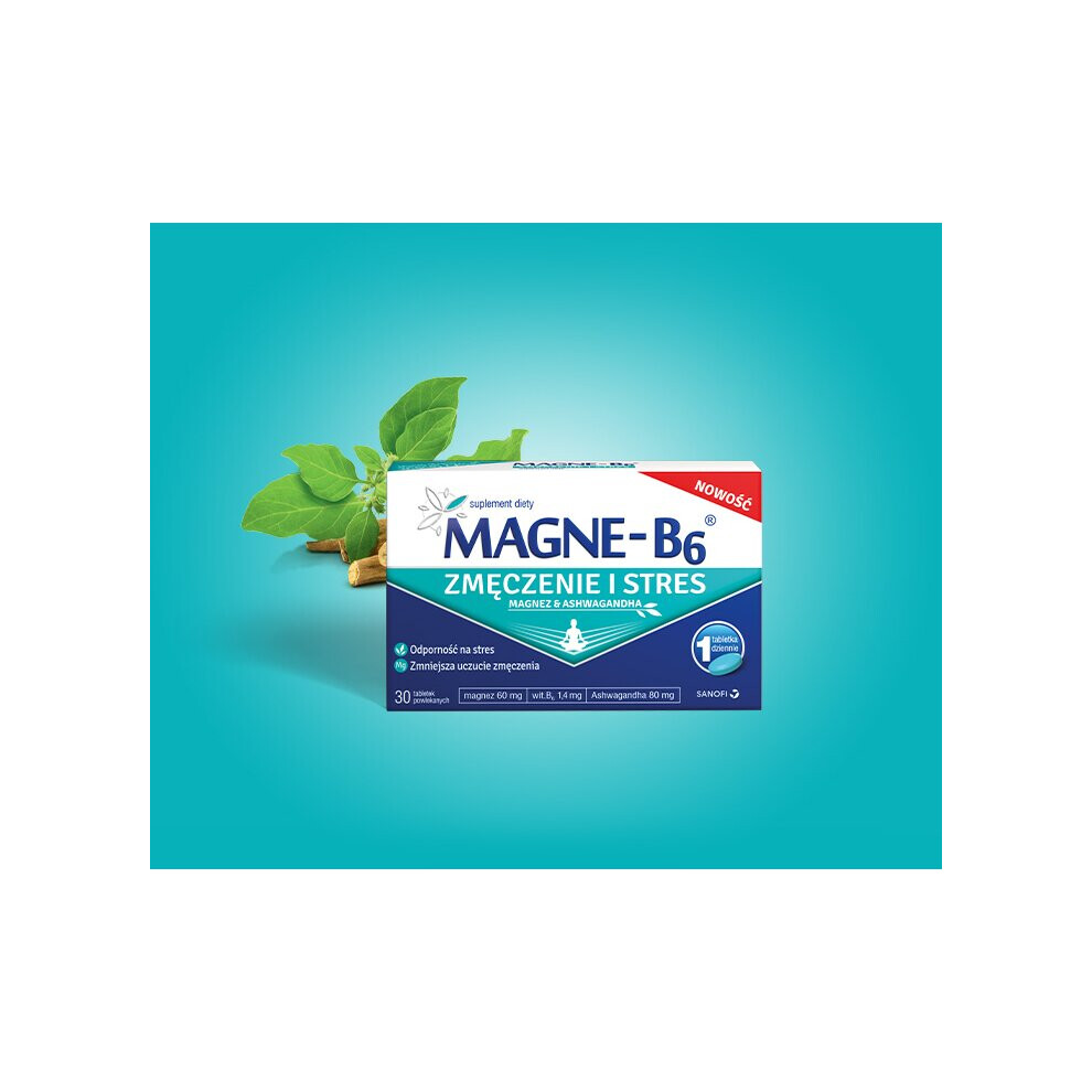 Magne-B6 Fatigue and Stress, Magnesium and Ashwagandha, 30 tablets