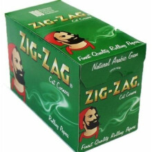 (10 Booklets) Zig Zag Green Standard Regular Cigarette Rolling Paper