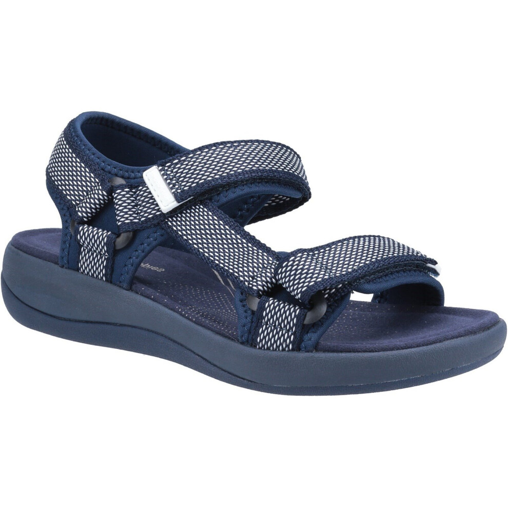 (Navy, 4) Hush Puppies Women's Sara Quarter Strap Sandal Various Colours 31959