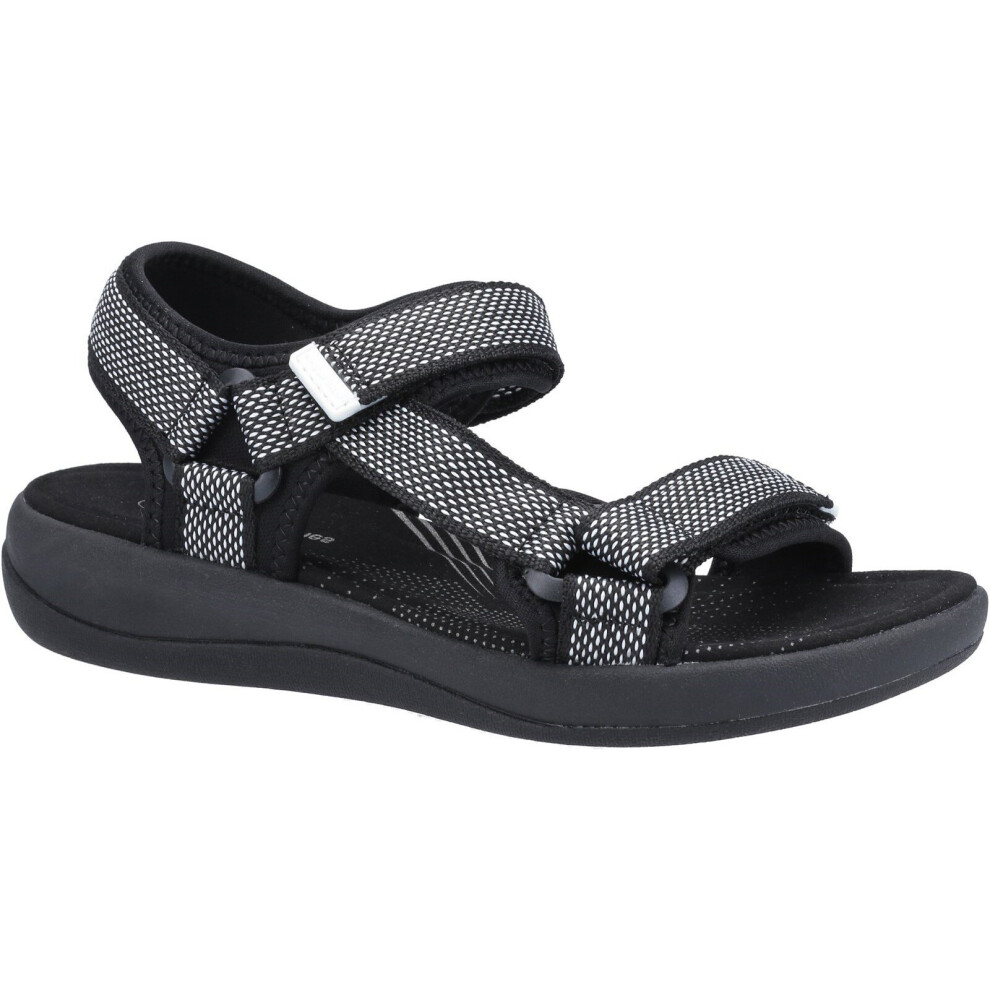 (Black, 5) Hush Puppies Women's Sara Quarter Strap Sandal Various Colours 31959