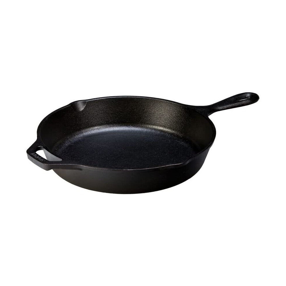 Lodge Pre-Seasoned Cast Iron Skillet With Assist Handle, 10.25", Black