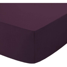 (Plum, King) Fitted Sheet Extra Deep 40cm 180 Thread Non Iron