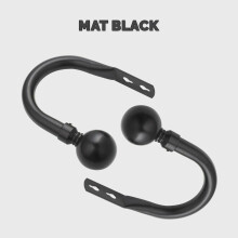 (Mat Black - Plain Ball) 2 X Plain Metal Curtain Hold Backs Black Chrome Brushed Silver Wall Tie Backs Holder